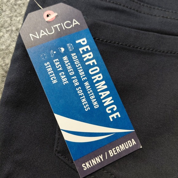 Nautica Navy Blue Girls School Uniform Shorts Size 7 Bermuda Skinny Adjustable - Picture 10 of 13